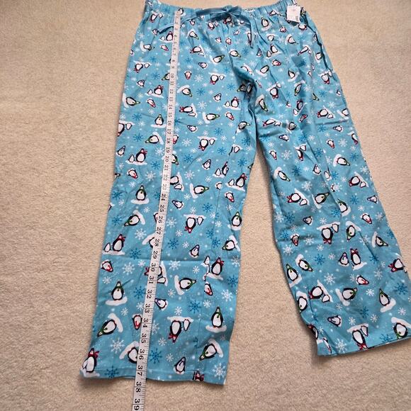 NWT Women's 1XP Penguin Snowflake PJ Pants Lounge Fashion Bug Blue Cotton - Picture 10 of 13